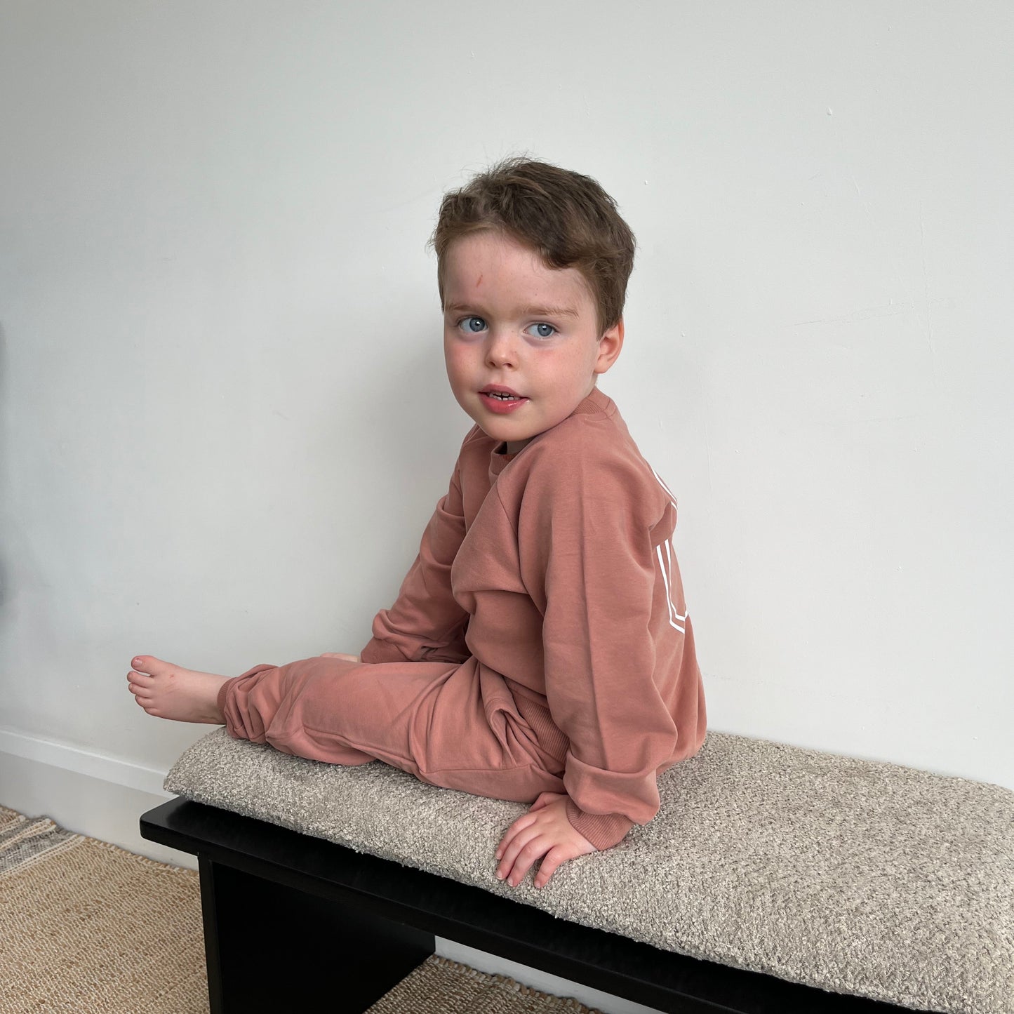 Buttery-soft cotton tracksuit (rust)