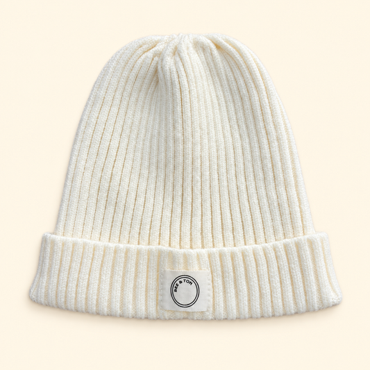 Turn up beanie (cream)