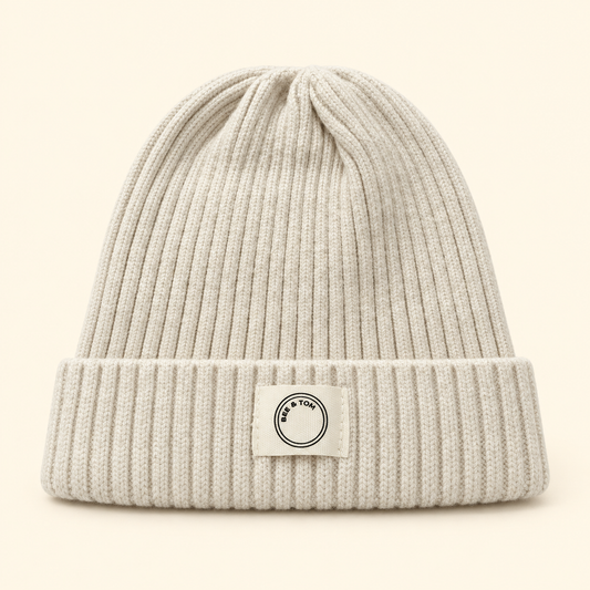 Turn up beanie (beige)