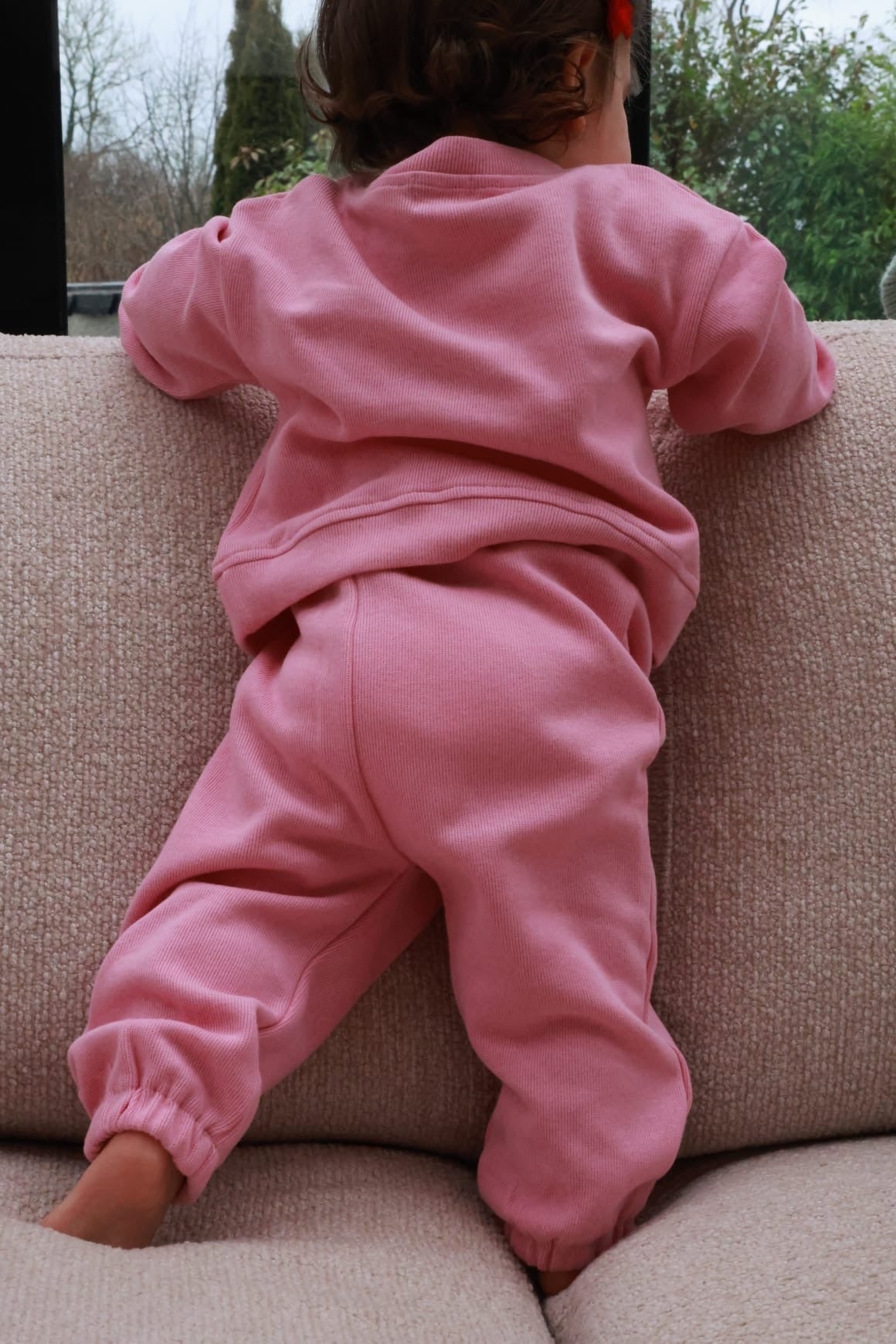 The cotton essential tracksuit (pink)