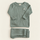 Ribbed cotton top and bottom (green)