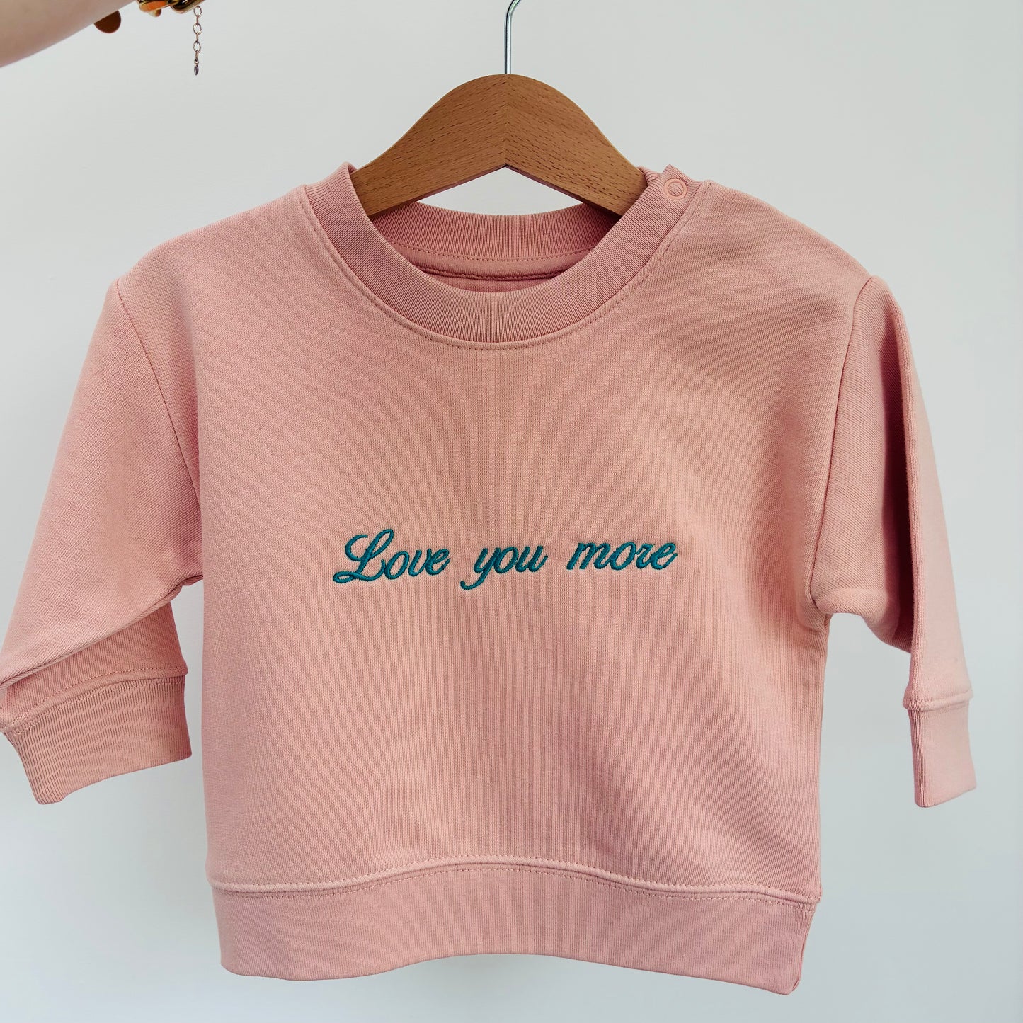 Love you more sweatshirt (peach)