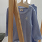 Ribbed cotton top and bottom (blue)