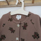 Waffle print onesie (brown)