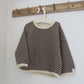 Long-sleeved sweatshirt (brown and ecru)