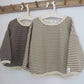 Long-sleeved sweatshirt (brown and ecru)