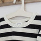 Long-sleeved top (black and ecru)