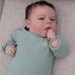 Ribbed cotton top and bottom (mint green)