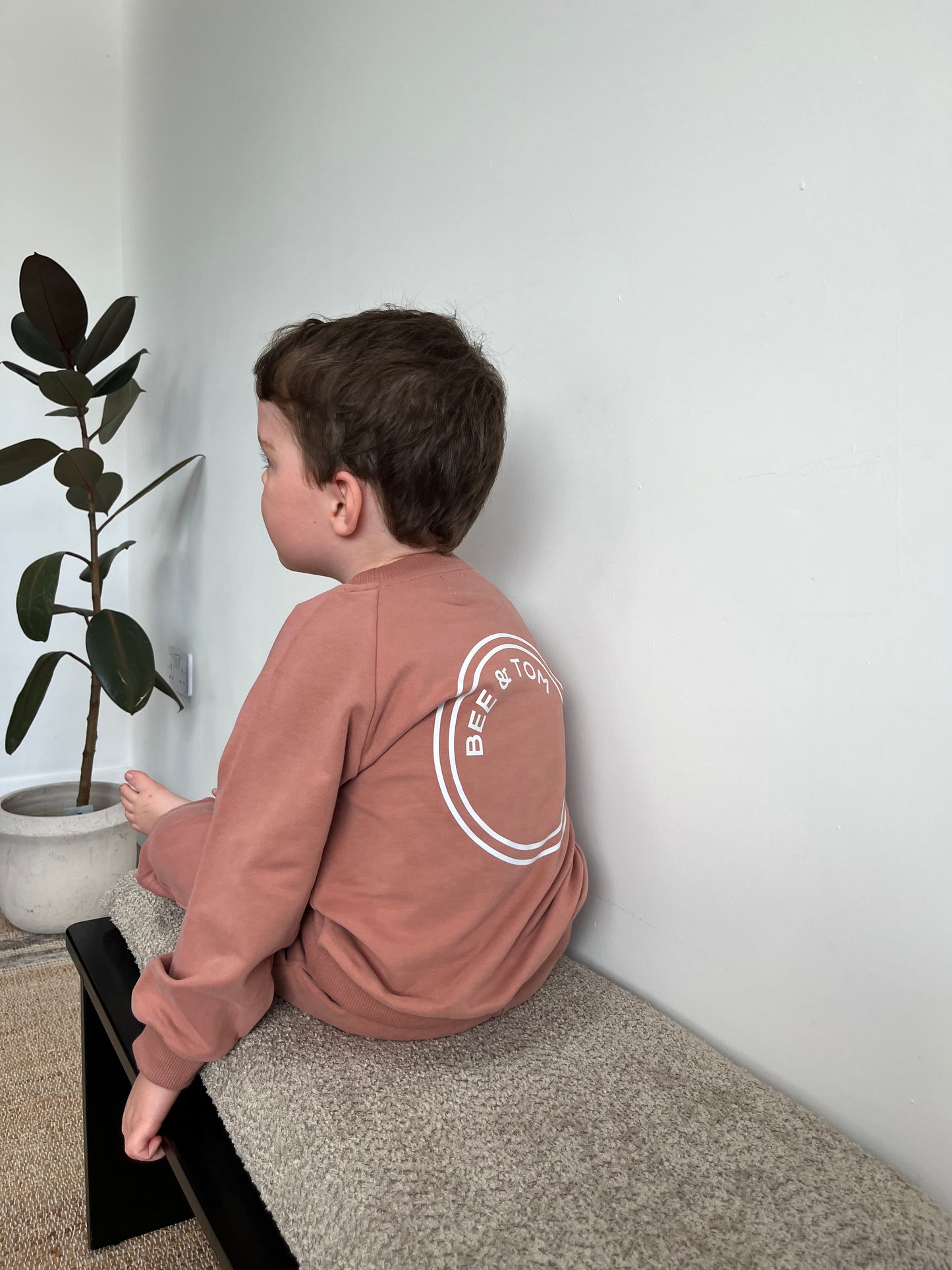 Buttery-soft cotton tracksuit (rust)