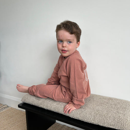 Buttery-soft cotton tracksuit (rust)