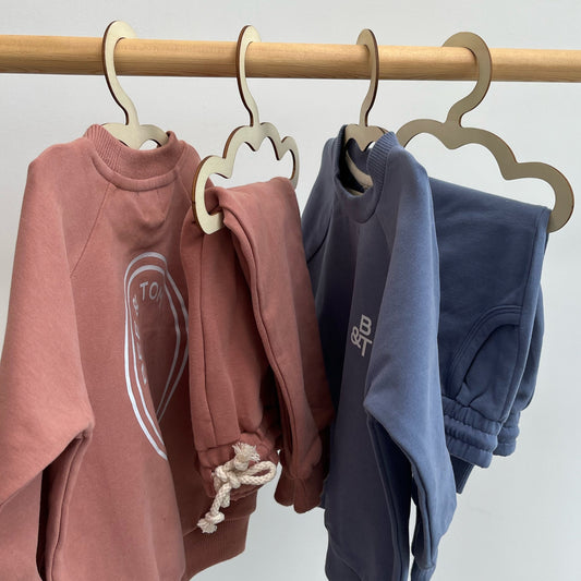 Buttery-soft cotton tracksuit (blue)
