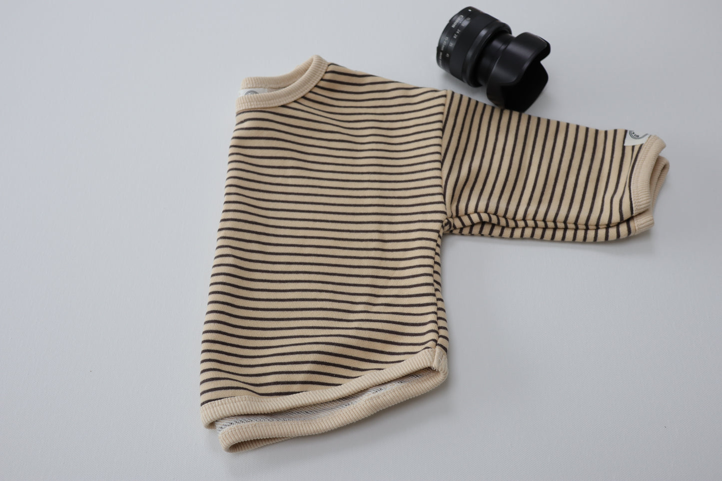 Long-sleeved sweatshirt (ecru and brown)