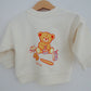 Foodie bear sweatshirt (natural)