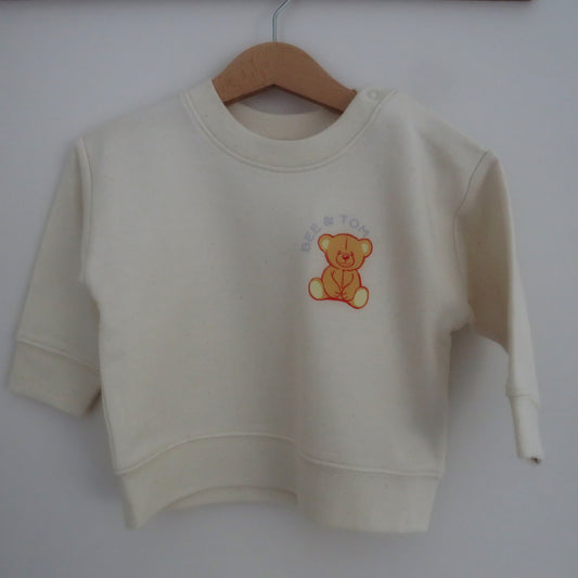 Foodie bear sweatshirt (natural)