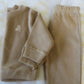 Cotton sweatshirt and bottoms set (stone)