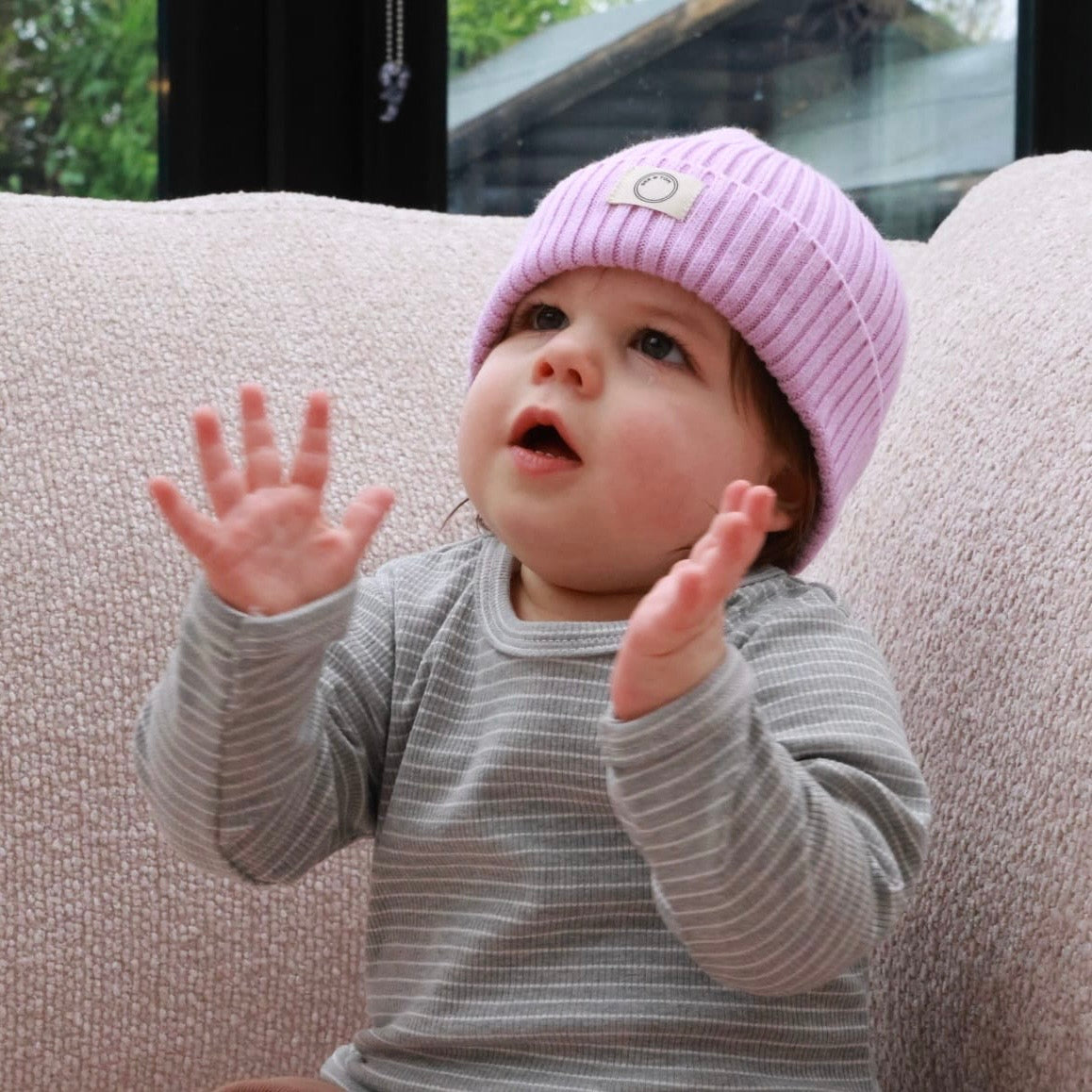 Turn up beanie (lilac)